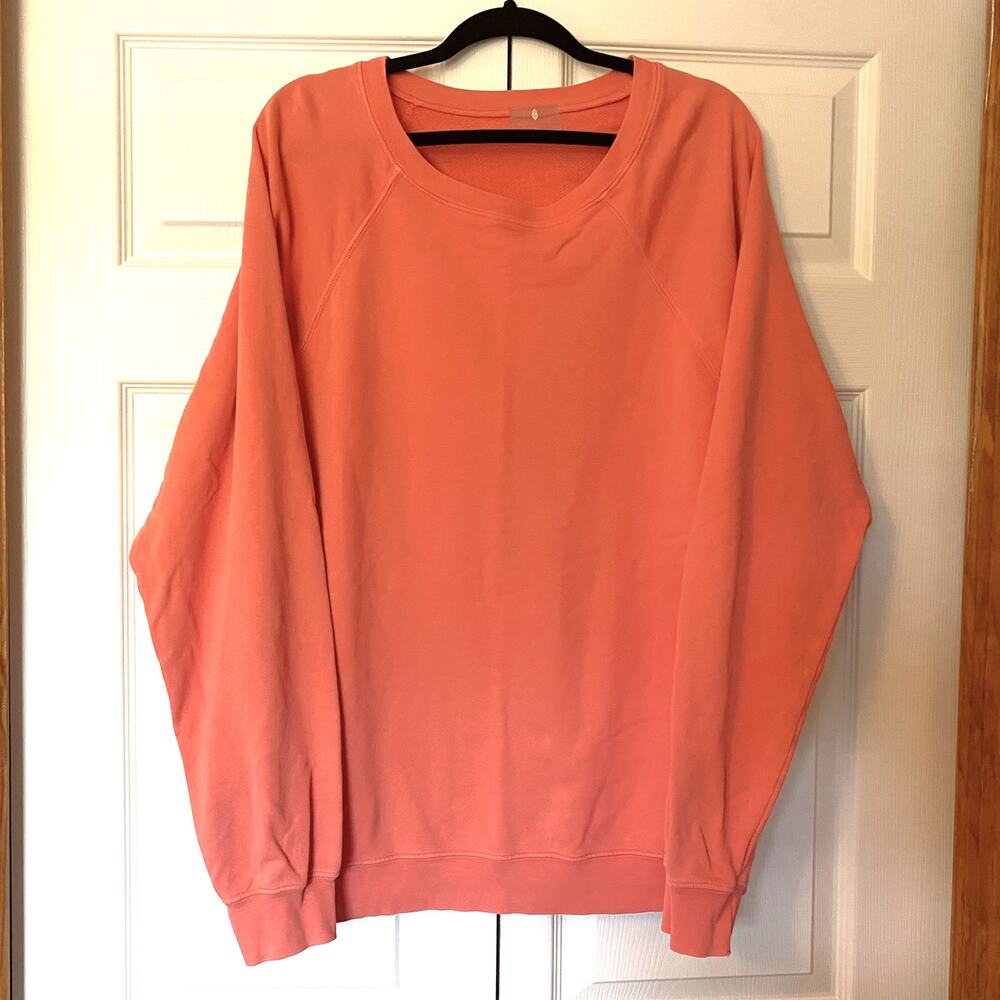 Free People Movement Womens Crew Neck Pullover Coral Size Large